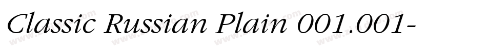 Classic Russian Plain 001.001字体转换